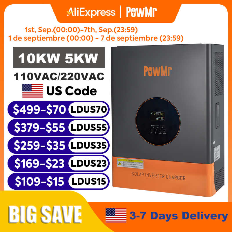 Drone Solar Charger - PowMr Inverter Bifase 10KW 5KW 48V